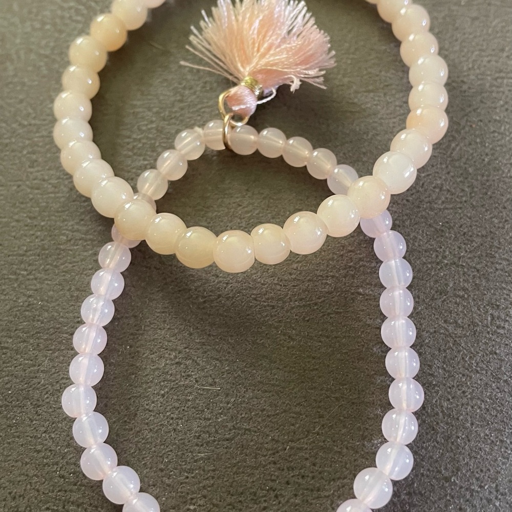 Chic Blush Beaded Bracelet Set
